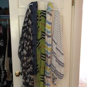 Lot of 6 Lightweight Scarves, all for accessories